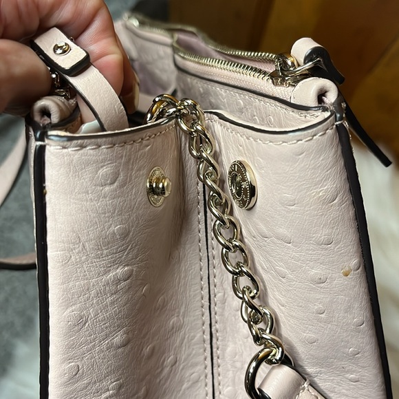 KATE SPADE OSTRICH EMBOSSED BALLET PINK CROSSBODY BAG - Picture 11 of 14